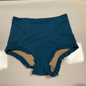 Kortni Jeane high waisted ruffle swim bottoms!